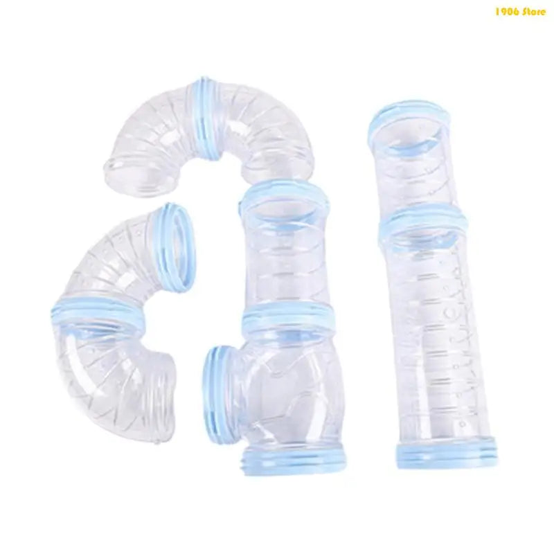 U1jb Hamster Clear Tunnel Plaything for Small Pets