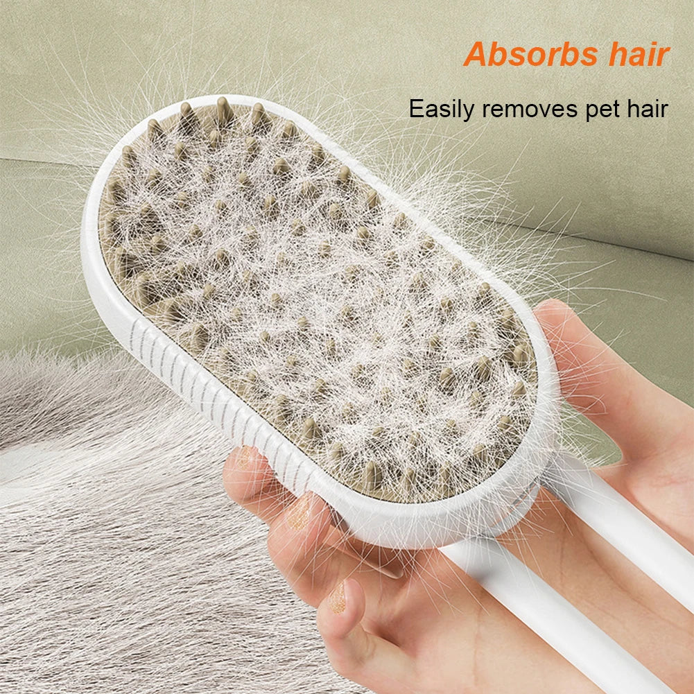 3 in 1 Pet Electric Steam Brush Cat and Dog - MyPetDollar.com