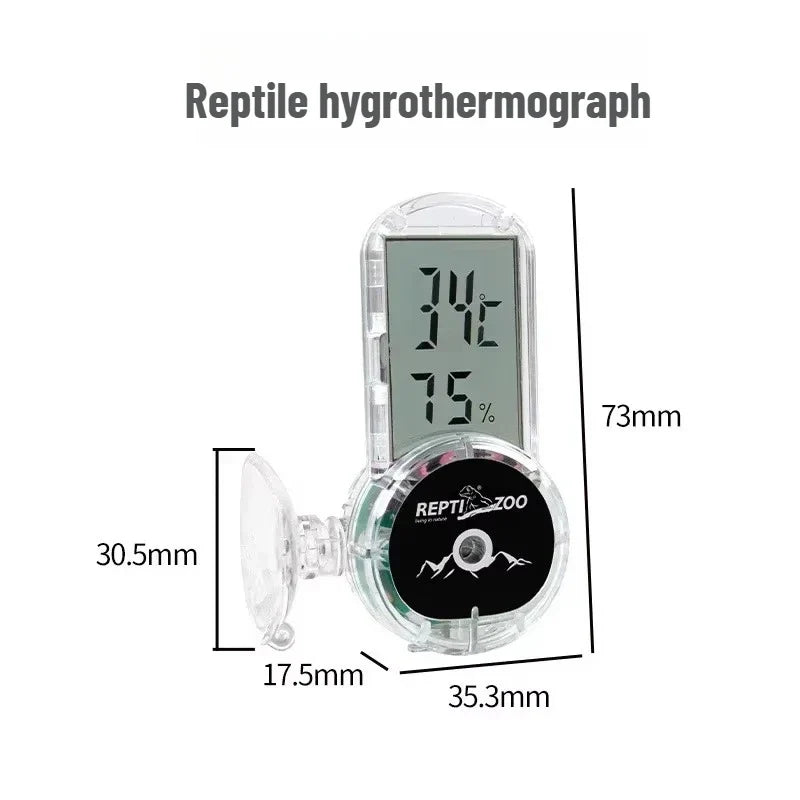 Reptile Hygrometer & Thermometer for Terrarium – 3 Colors