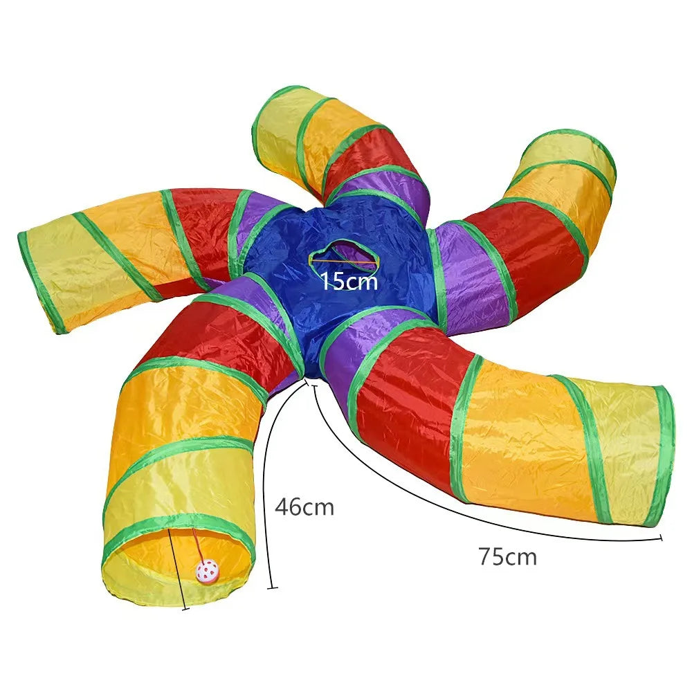 Durable Cat Tunnel Tube Kitty Bored Pet Toys