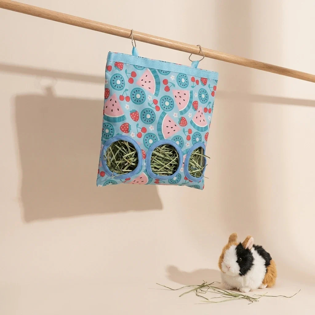 2 Hole/3 Hole Hanging Hay Feeder Bag - MyPetDollar.com