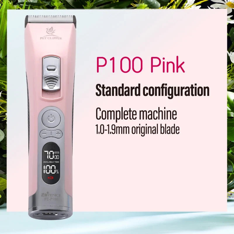 Fenice P100 Professional LCD Screen Dog & Cat Clippers, Rechargeable