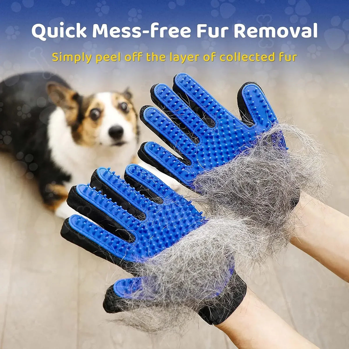 Pet Grooming Glove Gentle Efficient Pet Hair - MyPetDollar.com