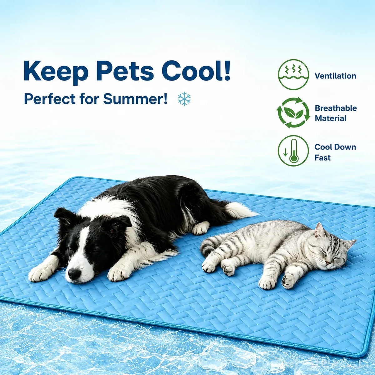 Instant Cool Breathable Dog Cooling Mat, - MyPetDollar.com