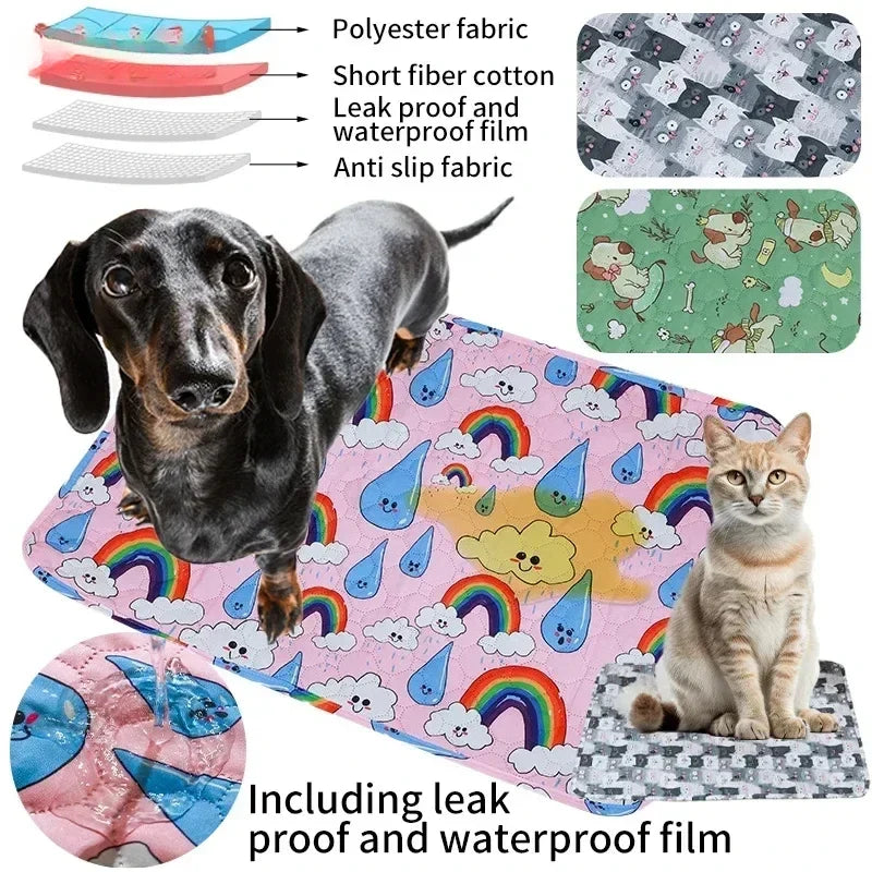 Pet Pee Pad Washable Pet Diaper Mat Reusable - MyPetDollar.com