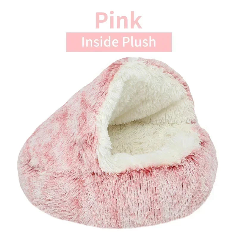 2 in 1 Winter Soft Plush Pet Bed with Cover - MyPetDollar.com