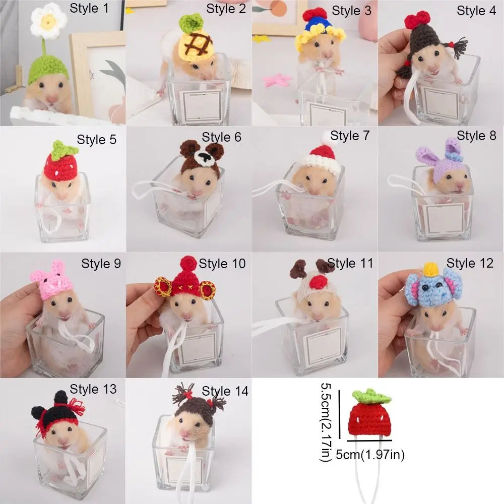 Portable Cartoon Hamster Hat Handmade Soft - MyPetDollar.com