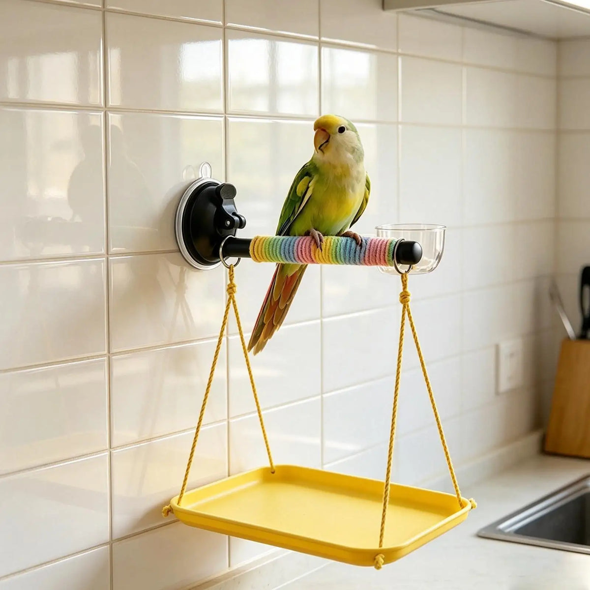 1PC Suction Cup Bird Perch Climbing - MyPetDollar.com