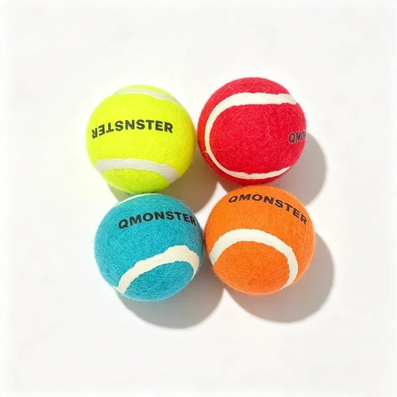 Dog Toy Set Q-monster Thick Walled Natural Rubber Squeak Chew – 5 Colors
