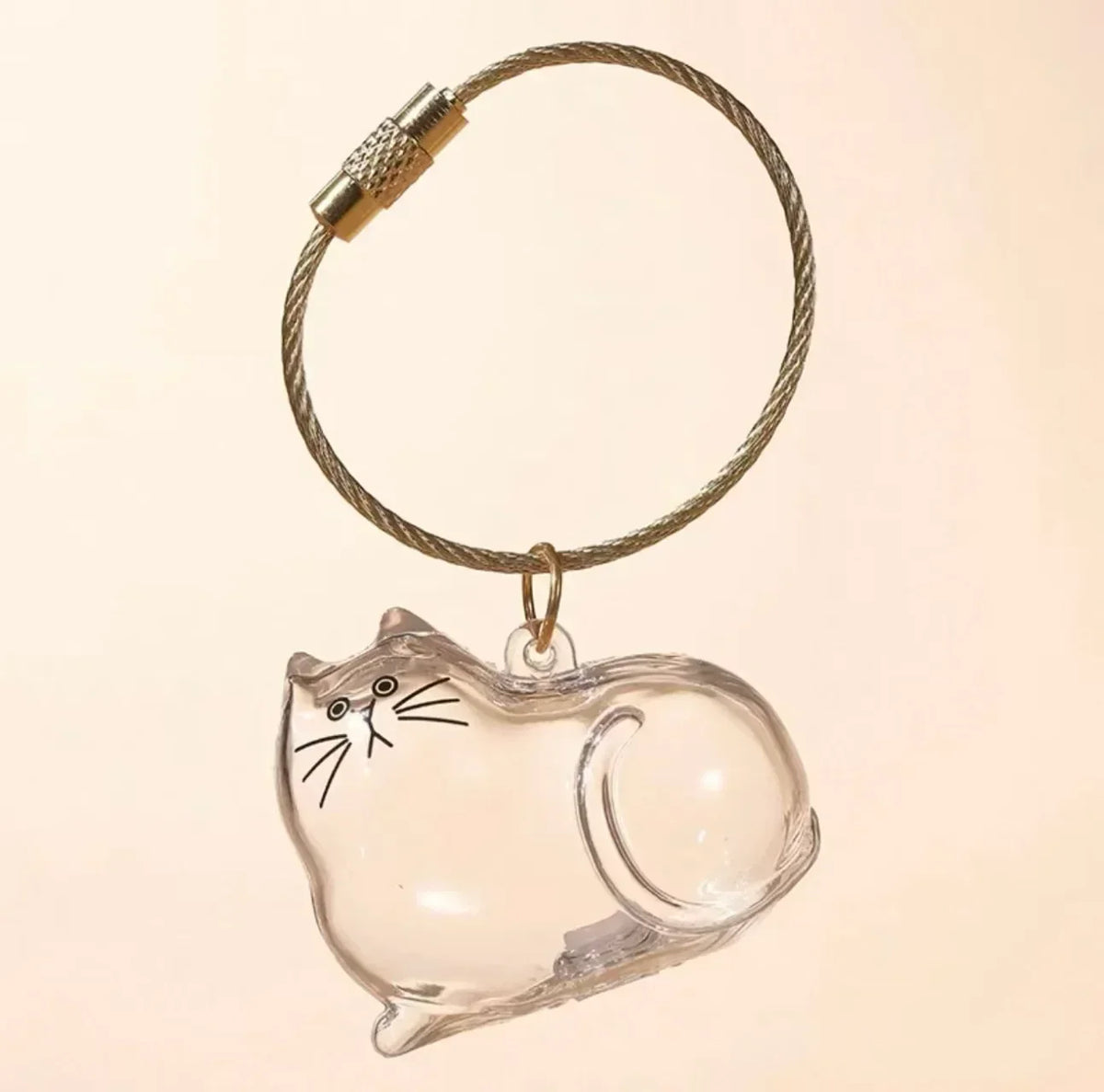 Cute Transparent Cat Fur Display Capsule Plaything