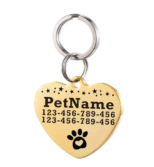 Customized Dog ID Tag Stainless Steel Pet - MyPetDollar.com