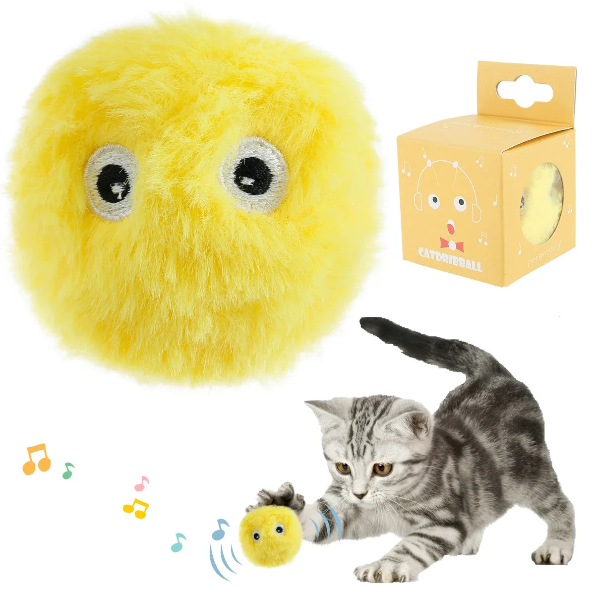 Smart Cat Toys Interactive Ball Plush Electric Catnip Training – 4 Colors