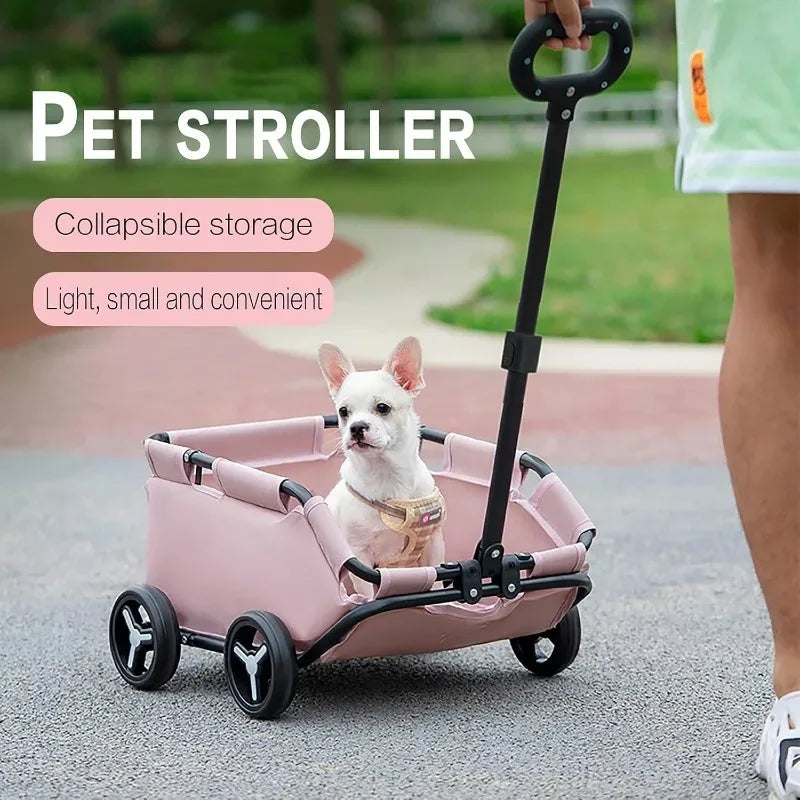 Lightweight Foldable Pet Stroller 4 Wheels - MyPetDollar.com