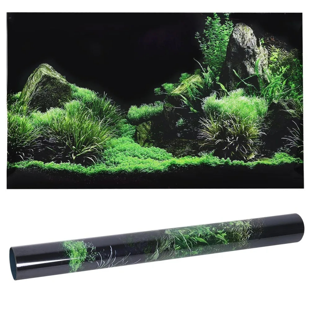 PVC Aquarium Background Sticker Self Adhesive 61 X 30cm – 2 Colors