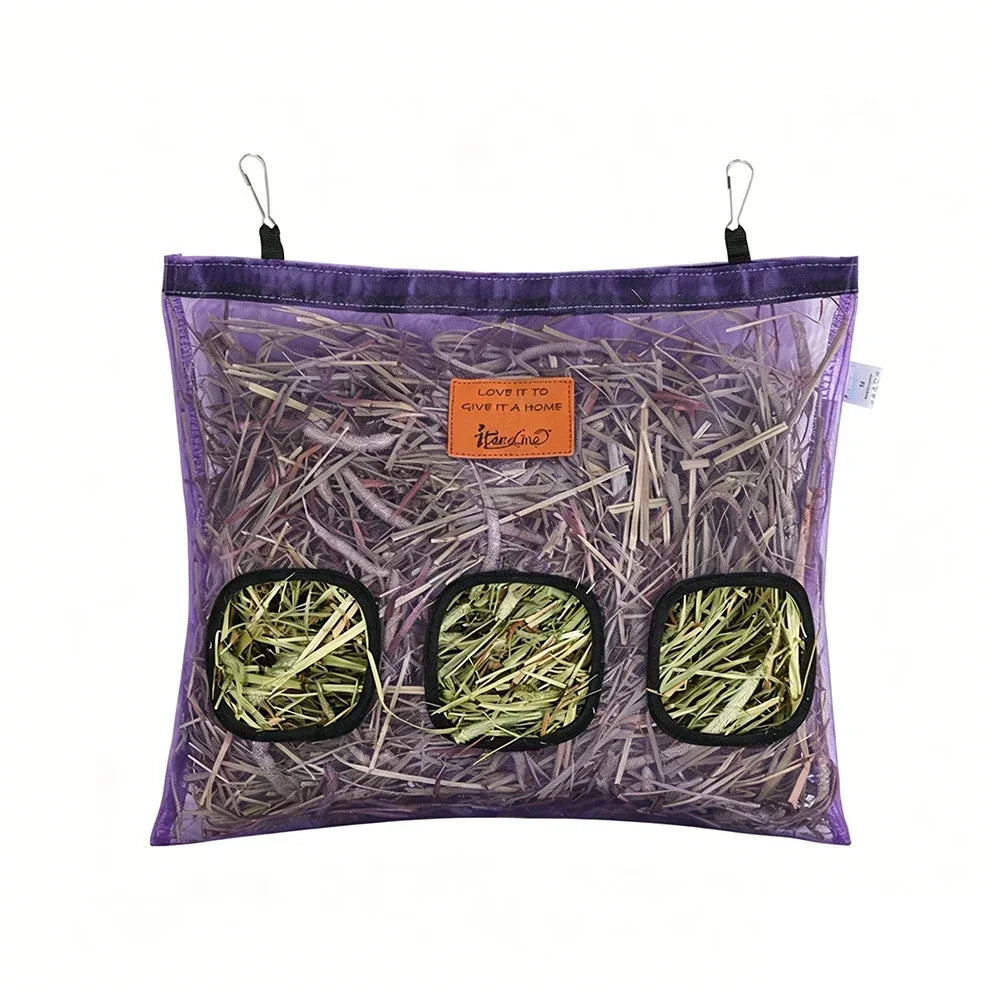 Transparent Small Animals Hay Feeder Pouch for Rabbit Guinea Pig