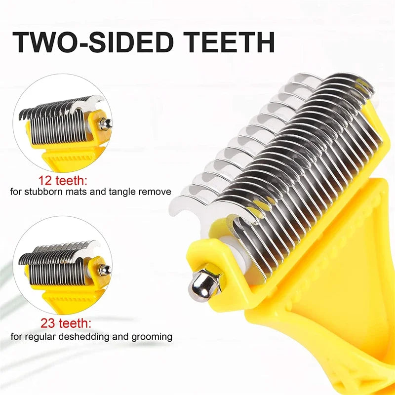 Dual-Sided Stainless Steel Pet Grooming - MyPetDollar.com