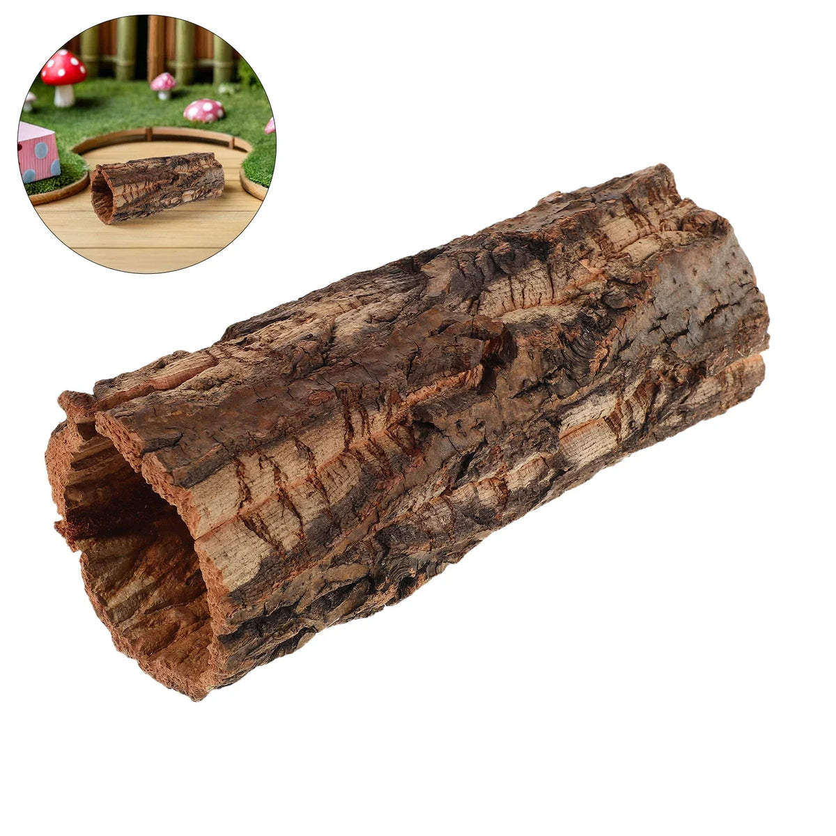 Reptile Hide Cave Natural Tree Bark Texture - MyPetDollar.com