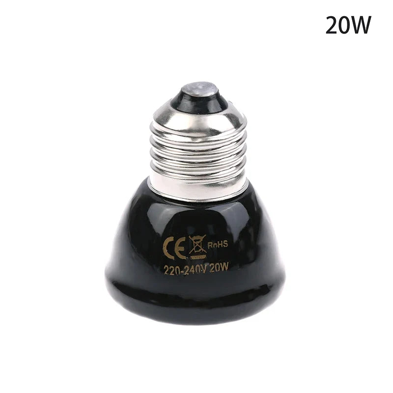 220-240v Far Infrared Heating Lamp Black Ceramic E27 Pet – Reptile Supplies