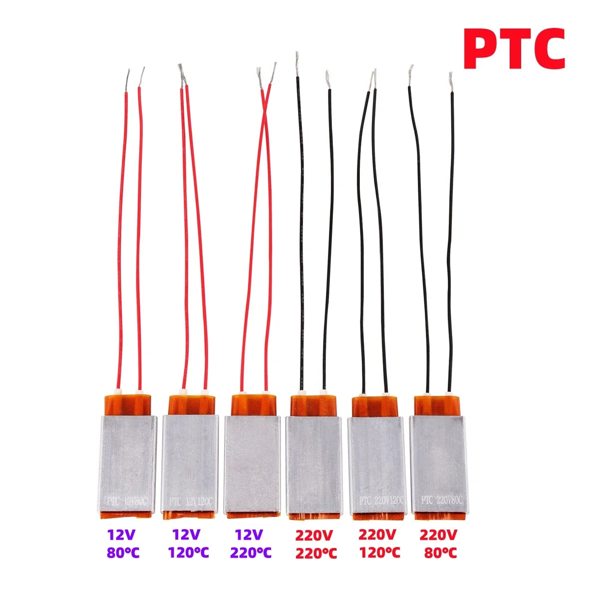 2Pcs PTC Heating Element 220V/12V 0-220 - MyPetDollar.com