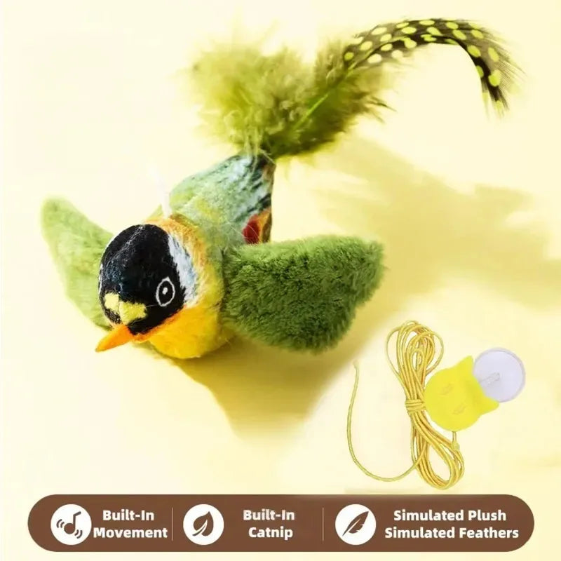 Pet Plaything Cat Plush Emulates the Sound Bird