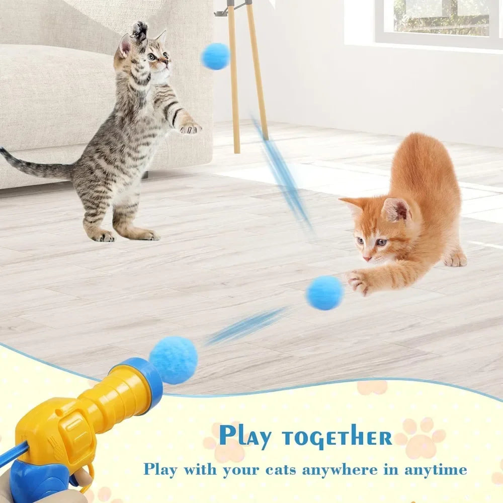 Plush Ball Shooting Gun Cat Toys Interactive - MyPetDollar.com