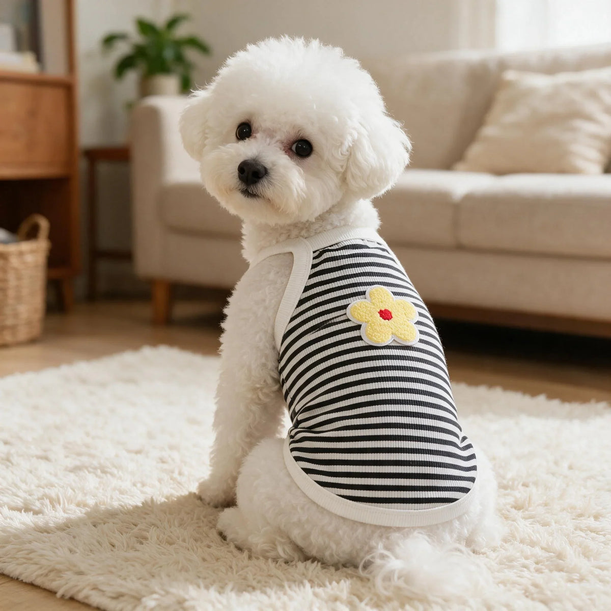 Ribbed Dog Sleeveless Tank Top, Red - MyPetDollar.com