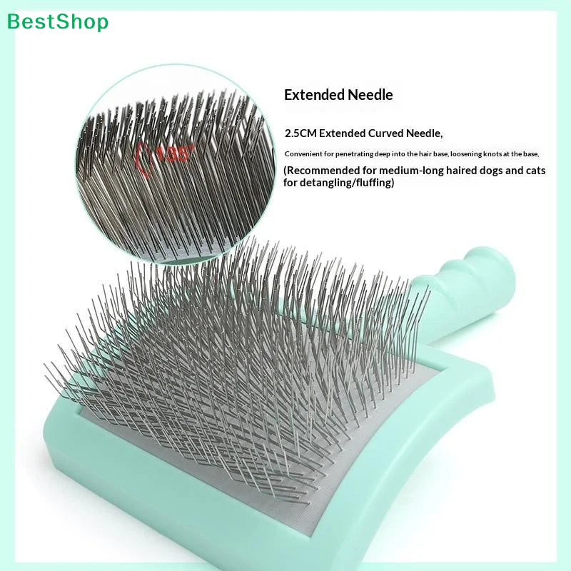 ♫Dog Grooming Comb Arc-shaped Long Needle - MyPetDollar.com