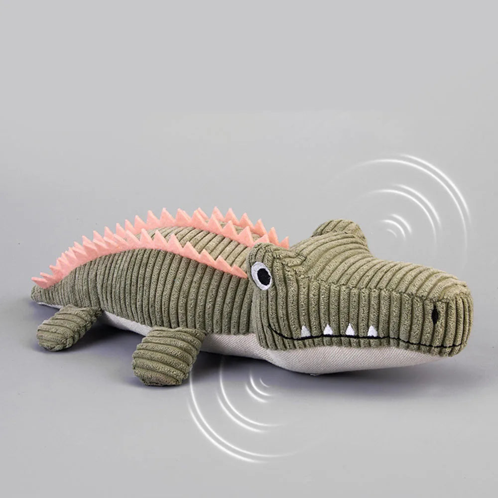 Realistic Crocodile Plush Dog Toy - Squeaky - MyPetDollar.com