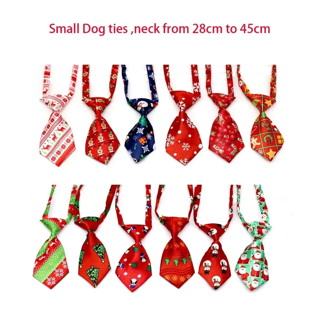 Christmas Dog Bows Cat Tie Bandana Small