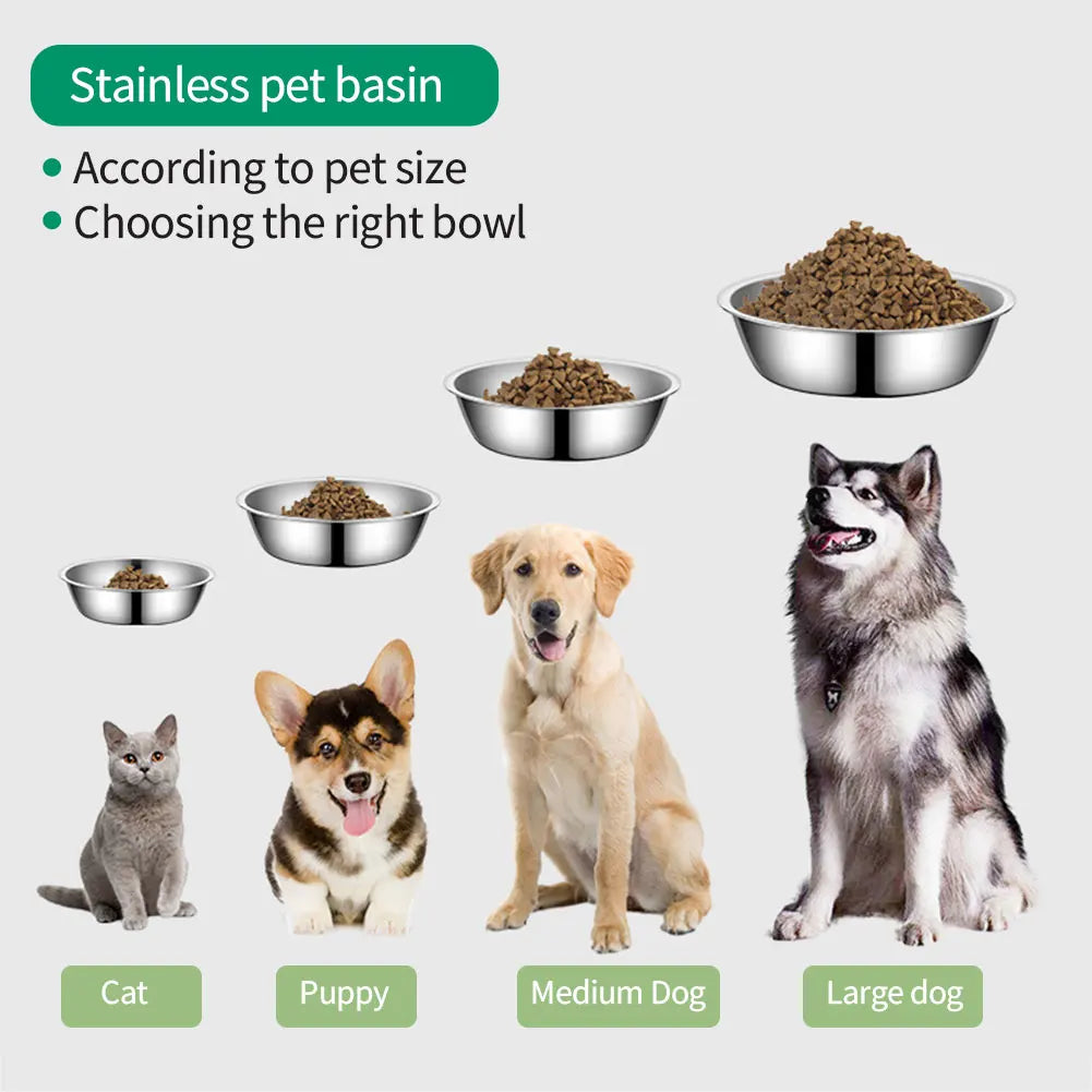 Large Capacity Dog Bowl Stainless Steel Pet - MyPetDollar.com