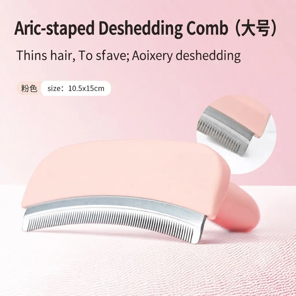 Yy30 Pet Deshedding Brush with Safe Rounded Teeth Non Slip