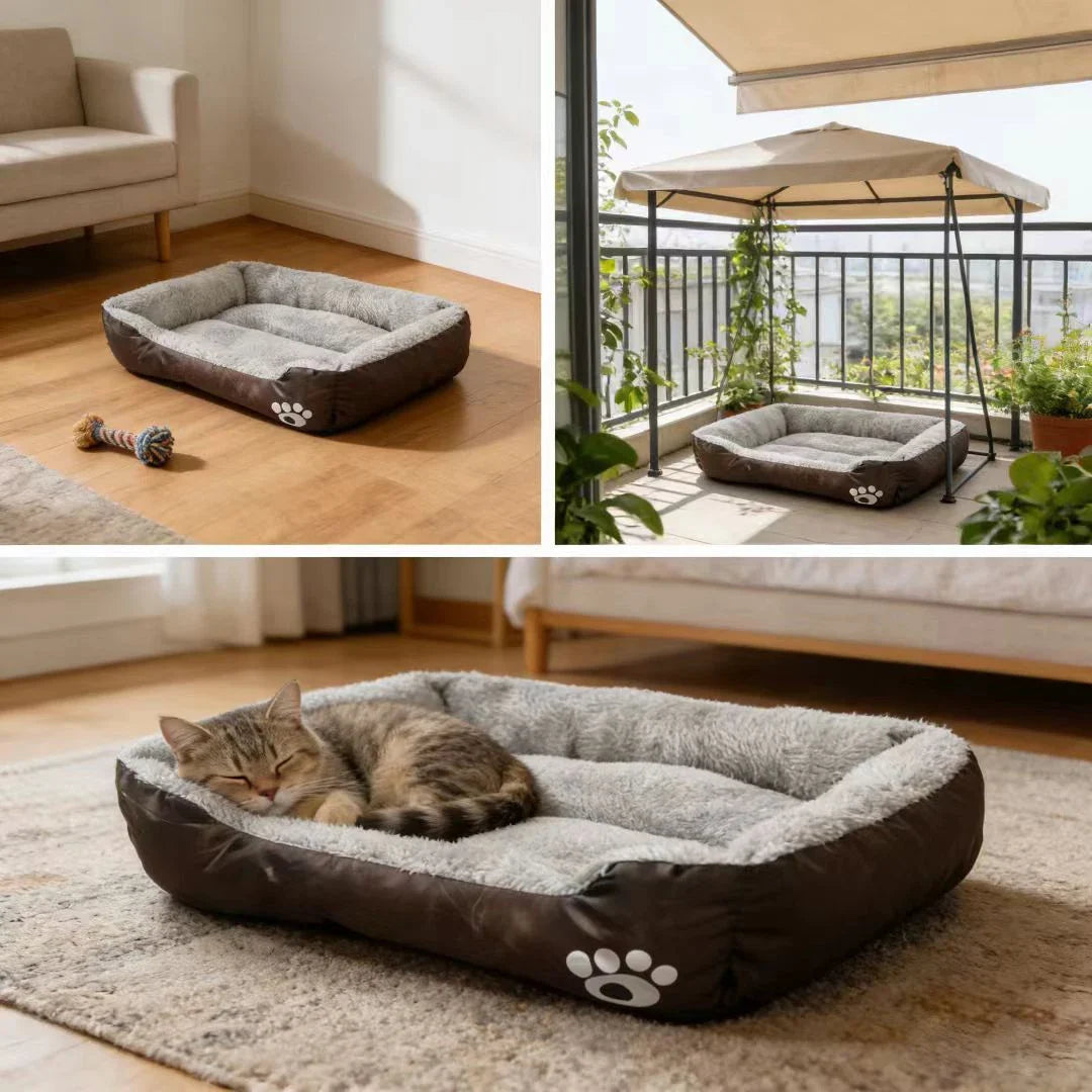 Soft Plush Dog Bed Washable, Warm Cat Nest - MyPetDollar.com