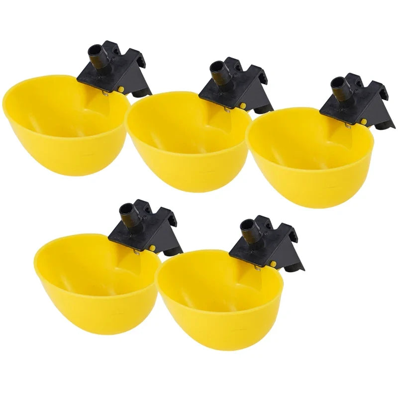 5 10 Automatic Poultry Chicken Water Bird Drinker Dish – 3 Colors