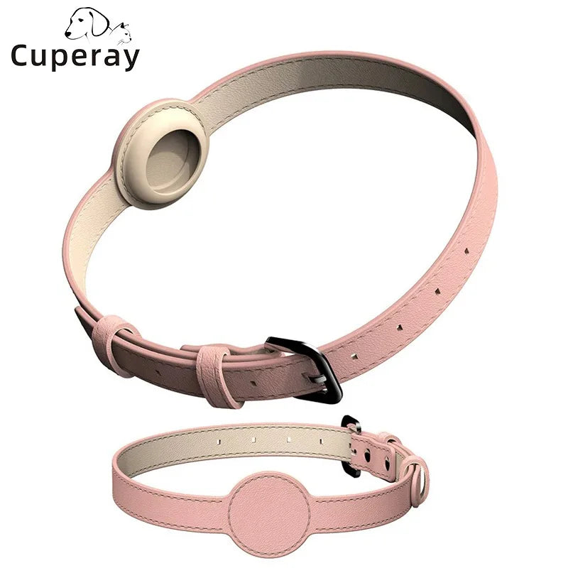 Leather AirTag Cat Collar-Non Breakaway - MyPetDollar.com