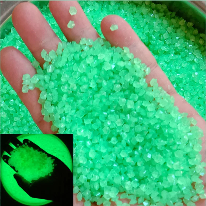 Luminous Sand Glow in Dark Pebbles Stone Home Garden Outdoor for Aquariums