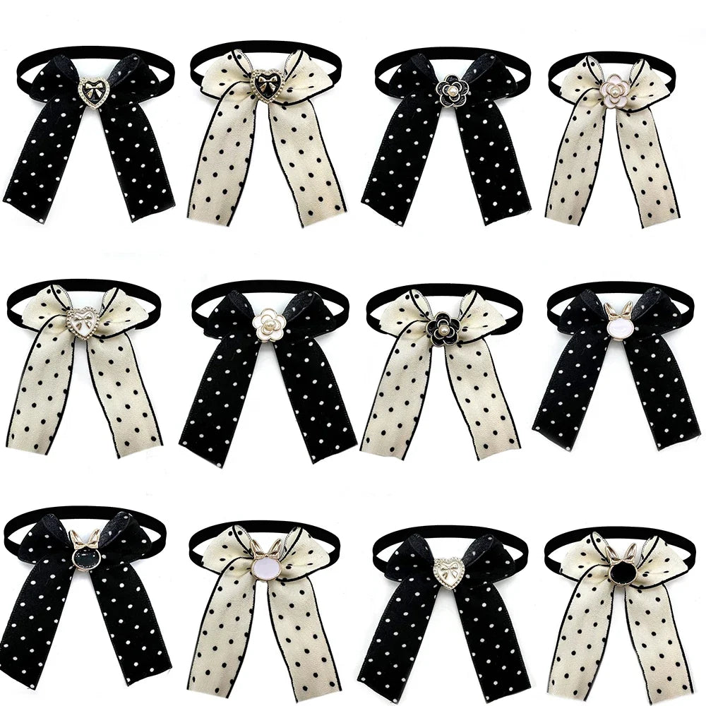50 Delicate Dog Puppy Bowtie Pet Polka Dot Style – Dog Clothes & Costumes