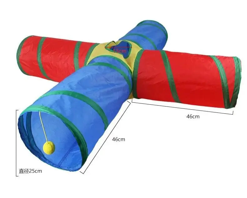 Durable Cat Tunnel Tube Kitty Bored Pet Toys
