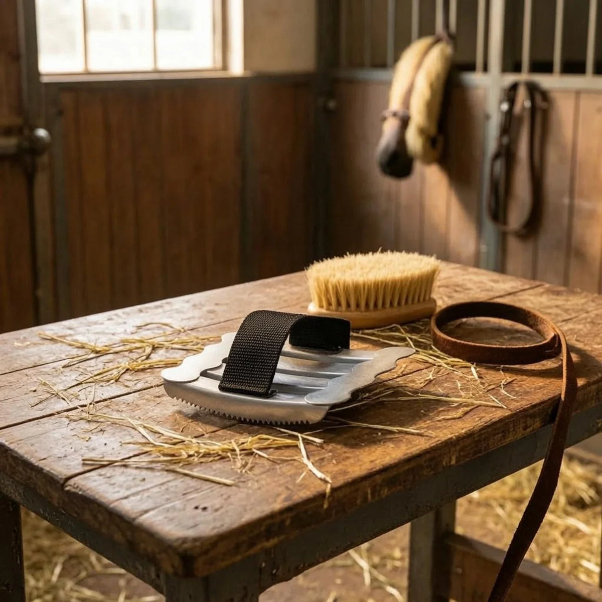 Metal Curry Comb Woven Strap Horse Curry - MyPetDollar.com