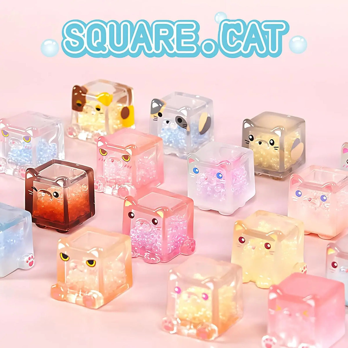 Glow in the Dark Figure, Square Cat Series - MyPetDollar.com