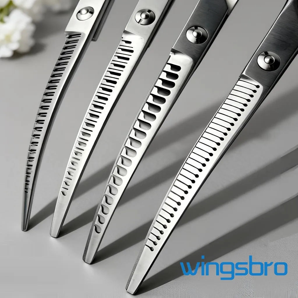 Wingsbro 8 Inch Dog Curved Drooming - MyPetDollar.com