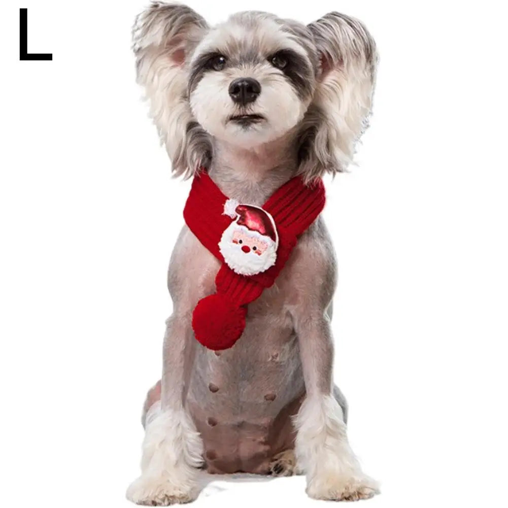 Knitted Pet Scarf Christmas Holiday Dog Collar – 8 Colors
