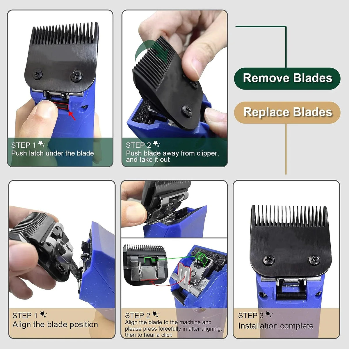 Black Detachable Pet Dog Grooming Clipper - MyPetDollar.com