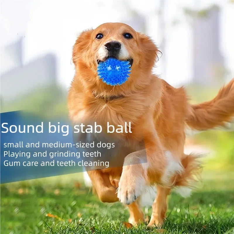 Durable TPR Chew Thorn Ball Polka Dot - MyPetDollar.com