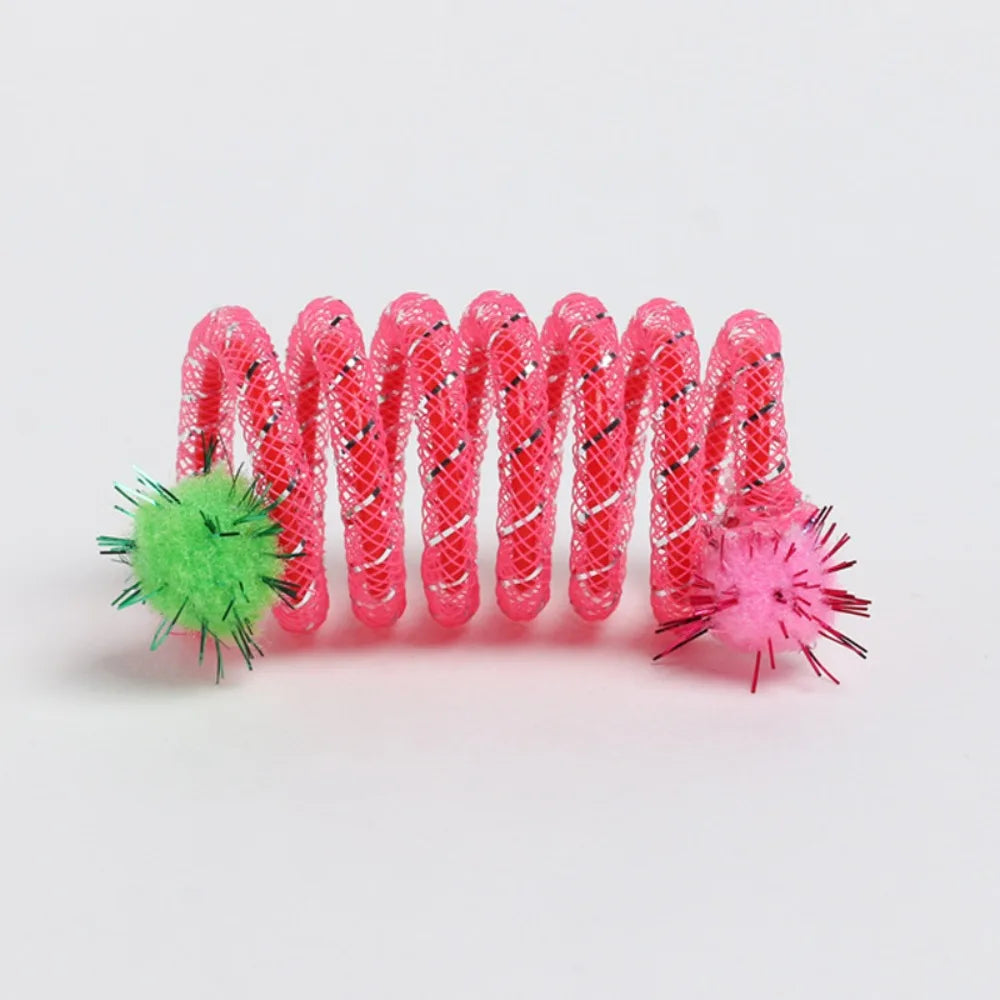 Colorful Coils Spring with Plush Ball