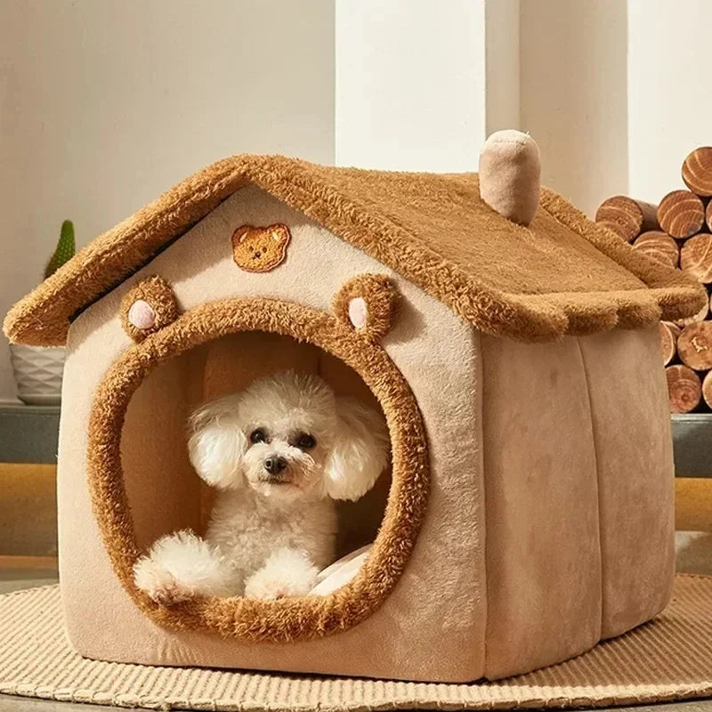 Winter Warm Foldable Pet House Detachable - MyPetDollar.com