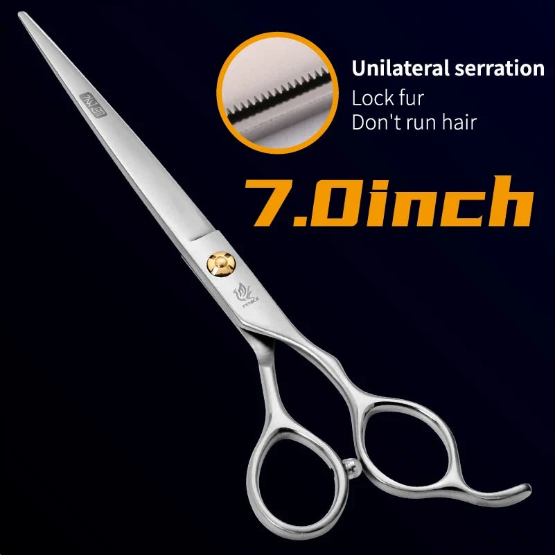 Fenice Professional Japan 440c 7.5 Inch Pet Cutting Scissors – 4 Colors
