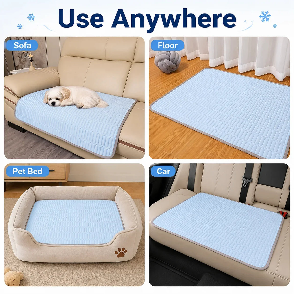 Ice Silk Cooling Pet Mat Summer Dog Cat - MyPetDollar.com