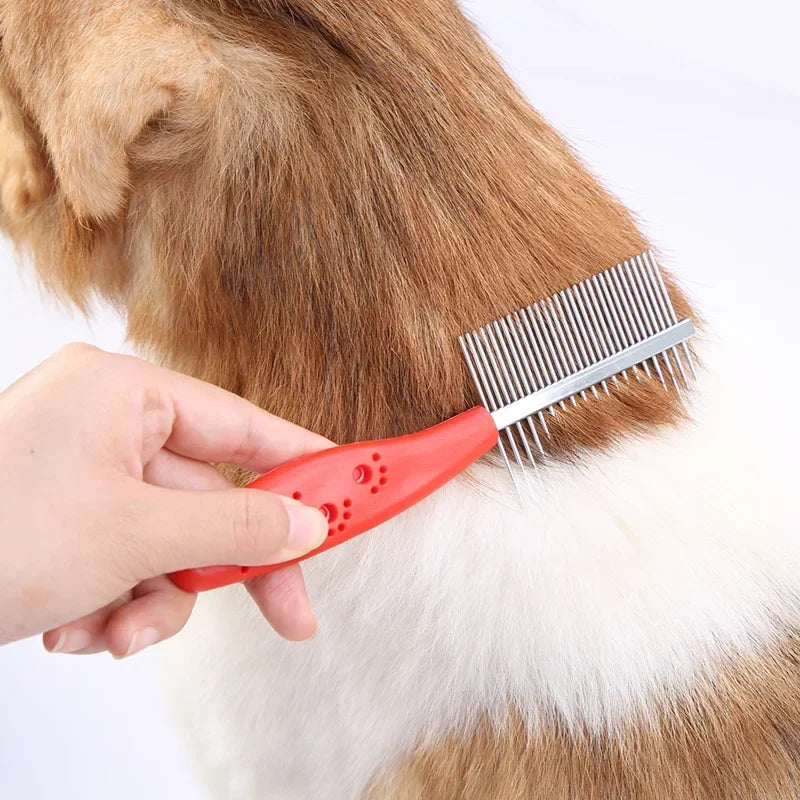 Two-sided Dog Comb Hair Removal Brush Flea - MyPetDollar.com