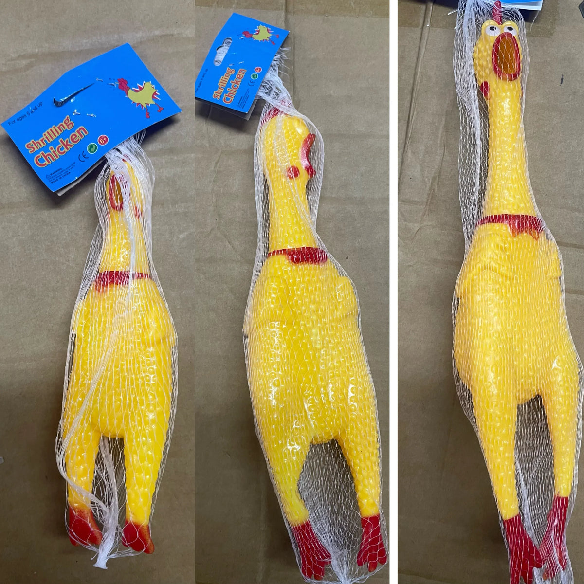 Squeaky Chicken Toy, Squeeze Screaming Decompression Toy – 3 Sizes