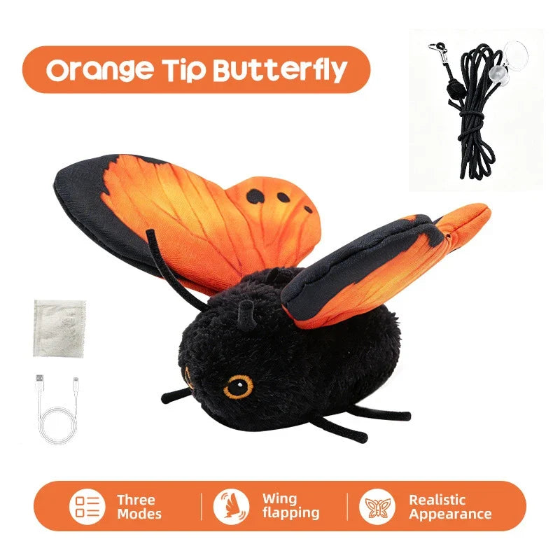 Plush Intelligent Induction Flapping Butterfly Toy – 3 Colors